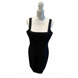 Visage 90s Black Tank Dress Contrast Stitch size 14‎